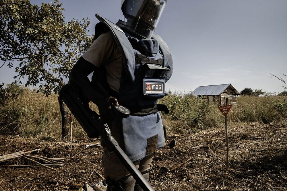 Deminer in South Sudan