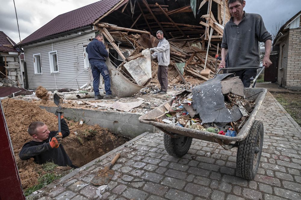 Explosive destruction in Ukraine